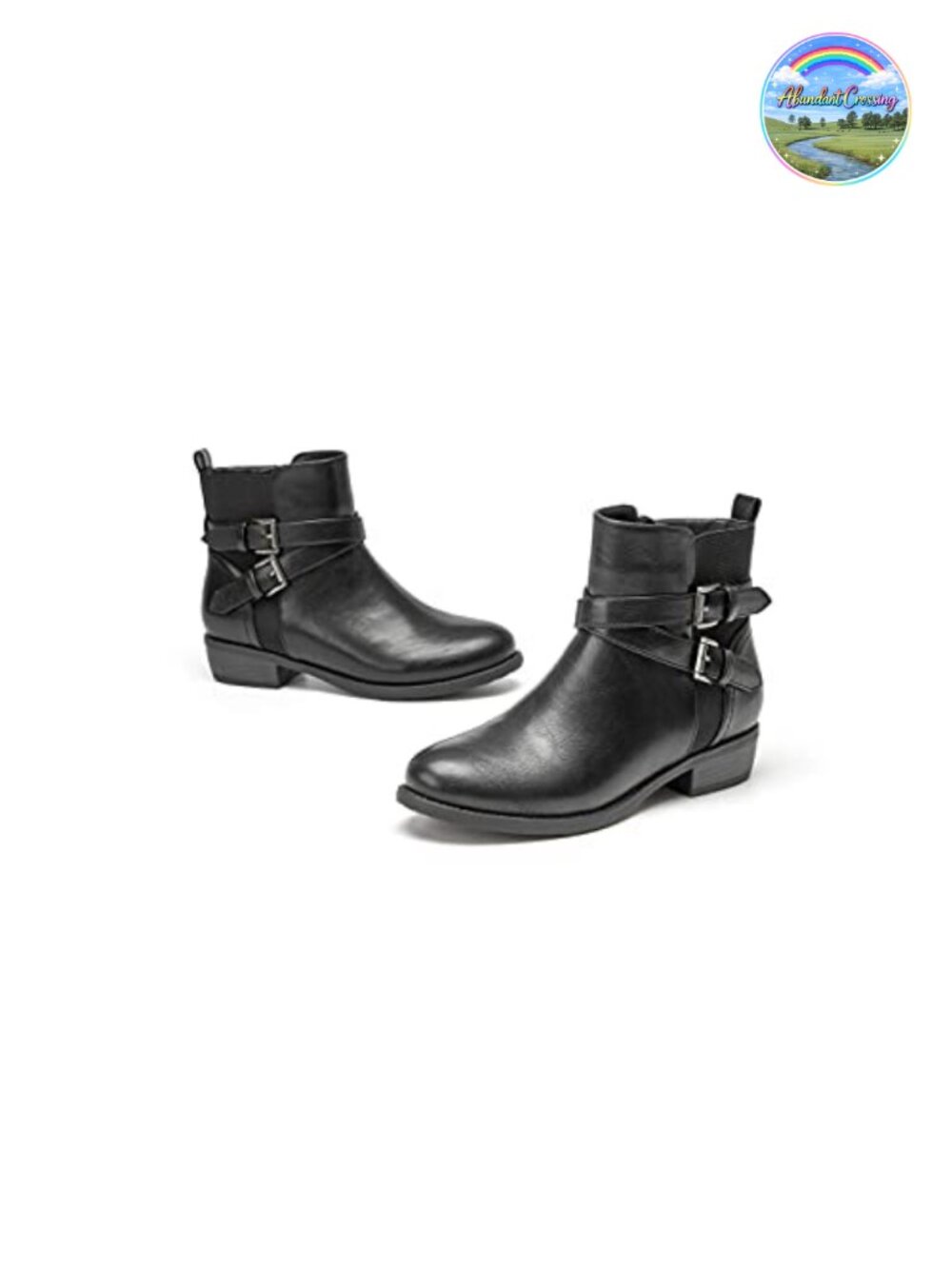Women's Ankle Boots Low Heel Faux Suede Comfort Zip Booties
